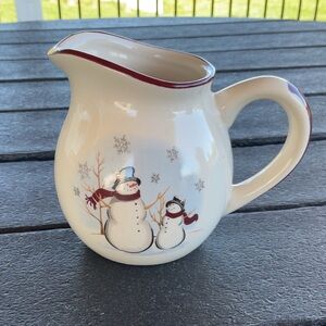 Royal Season Stoneware Snowman Creamer Adorable Christmas Great Condition
